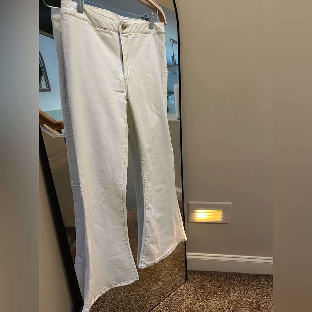 Umgee White Flare & Wide Leg Jeans